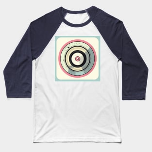 Cute Kawaii Pink and Blue Vinyl Record Baseball T-Shirt